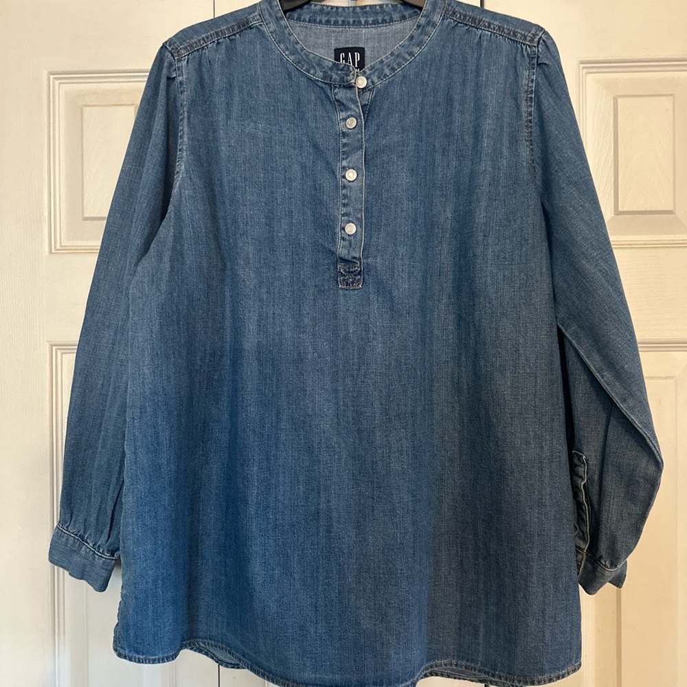 Gap Euc Denim Pullover Top - image 1
